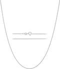 KISPER 925 Solid Sterling Silver 1mm Dainty Thin Box Chain Necklace for Women, Italian Made Tarnish Resistant Waterproof Hypoallergenic, 14 16 18 20 22 24 30 inches