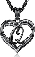 INFUSEU Unique Initial Necklaces for Women Girls Small Heart Letter Jewelry, Meaningful Personalized Gifts
