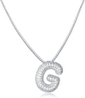 SKQIR Diamond Initial Letter Necklace for Women Bubble Gold Plated Puffy Balloon Alphabet Crystal Zircon Pendant Name Necklace Dainty Charms Trendy Jewelry Gift for Women