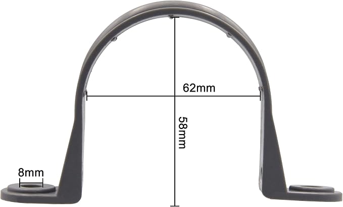 ISPINNER 6pcs 2 Inch PVC Pipe Straps, 2 Holes Plastic Conduit Strap - Image 2