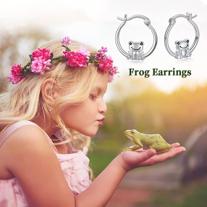 JUSTKIDSTOY Hypoallergenic Panda/Unicorn/Hummingbird/Dolphin Hoop Earrings for Women 925 Sterling Silver Animal Huggie Hoop Earrings Jewelry Gifts for Sensitive Ears