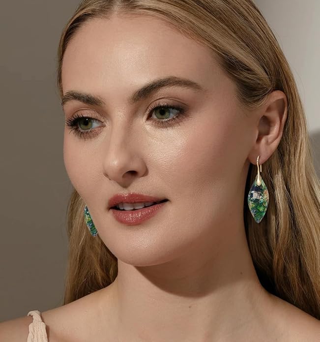 Natural Stone Earrings Multishape Dangle Drop Earrings Boho Stone Earring for Women