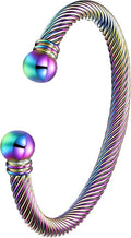 Stainless Steel Twisted Cable Wire Bracelets Adjustable Open Cuff Bangle Bracelet Vintage Jewelry Gift for Women
