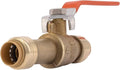 SharkBite 1/2 Inch Slip Ball Valve, Push to Connect Brass Plumbing Fitting by SharkBite