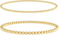 MBW Gold Bracelets for Women Beaded Bracelets Dainty Bracelet 18K Gold Plated Paper Clip | Cross Bracelet Twisted Rope Link Chain for Women Jewelry