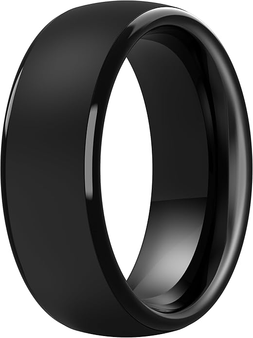 ThunderFit Silicone Rings for Men - 7 Rings / 4 Rings / 1 Ring Step Edge Rubber Wedding Bands 10mm Wide - 2.5mm Thick