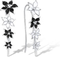 Santuzza 925 Sterling Silver Enamel Flower Ear Cuffs Climber Earrings for Women
