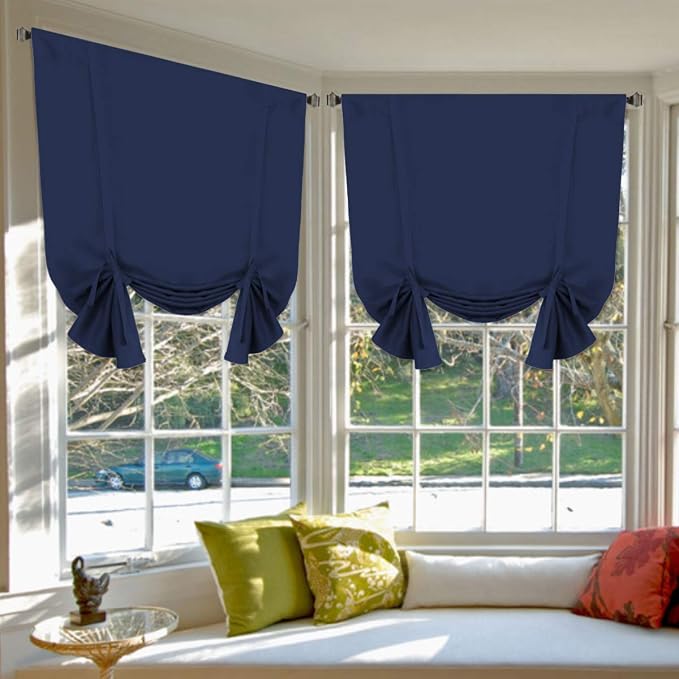 H.VERSAILTEX Thermal Insulated Blackout Tie Up Curtain Room Darkening Window by HVERSAILTEX