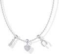 PAVOI 14K Gold Plated Dainty Necklace with Charms Set - Hypoallergenic Adjustable Chain Gold Charm Necklace for Women - Small Motif & Mantra 2 and 3-Pack Removable Pendants - Cute Jewelry Gifts