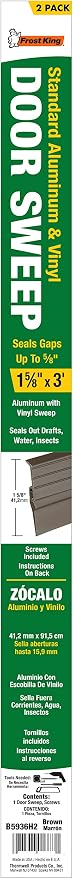 Frost King B59/36H Premium Aluminum and Vinyl Door Sweep 1-5/8-inch by 36-inches - Image 3