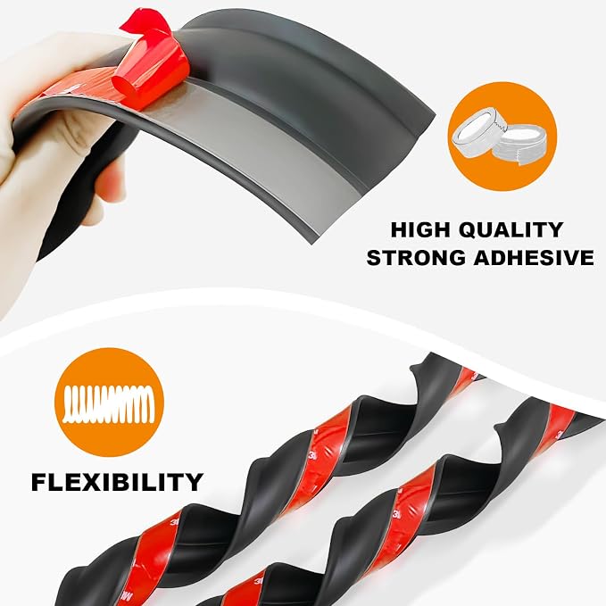 Garage Door Bottom Seal Strip, 10ft Weatherproof Rubber Door Threshold Seal | - Image 3