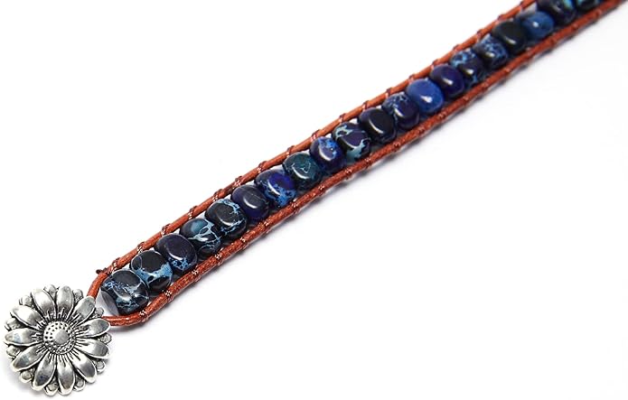 ZOSOJONA 7 Chakra Bracelet Bohemian Handmade Leather Wrap Healing Protection Natural Stone Yoga Beaded Bracelets Boho Friendship Jewelry