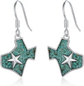Western Earrings for Women 925 Sterling Silver Turquoise Western Country Dangle Drop Earrings Country Jewelry Gifts for Cowgirl Cowboy