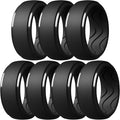 Egnaro Men's Silicone Rings 10mm Wide 2.5mm Thick, Rubber Wedding Bands with Inner Arc Ergonomic Breathable Design, 1/4/5/7 Variety Multipack