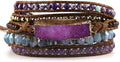 ZOSOJONA Women Handmade Boho Wrap Bracelets Natural Stone Variety Beads Strand Bracelet