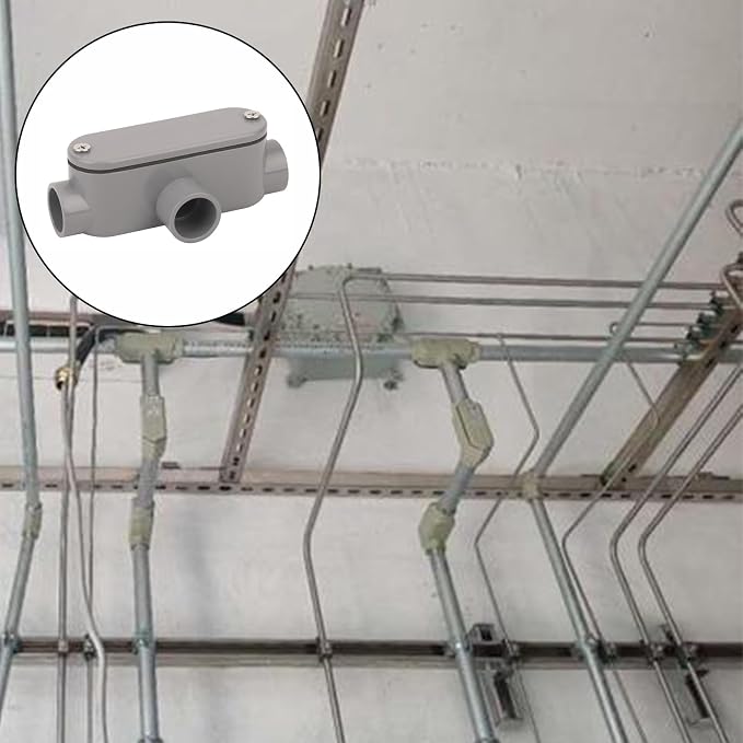 4Pack 1/2 Inch Rigid PVC Conduit Body Type T 0.50IN PVC Conduit Bodies T Type - Image 7