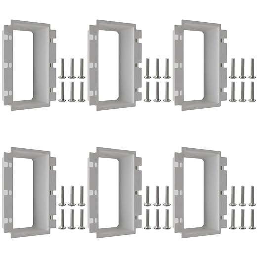 3-Gang BE3 Non-Metallic Electrical Power Outlet Box Extender, 6 Pack | ETL by XGGYA