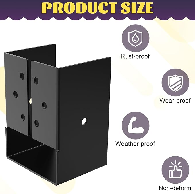 8 Pack 4"x6" Concealed Joist Hanger Bracket - Image 4