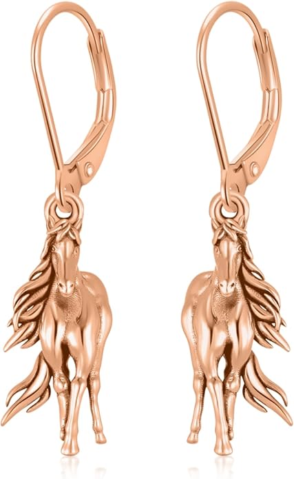 PELOVNY Animal Dangle Earrings Sterling Silver Hypoallergenic Moss Agate Crystal Moonstone Earrings Bee Butterfly Dolphin Peacock Phoenix Jewelry Birthday Christmas Gifts for Women