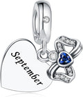 Birthstone Charms 925 Sterling Silver Charms Fit Pandora Charms Bracelet Fit Wife Mother's Day Christmas Birthday Gift