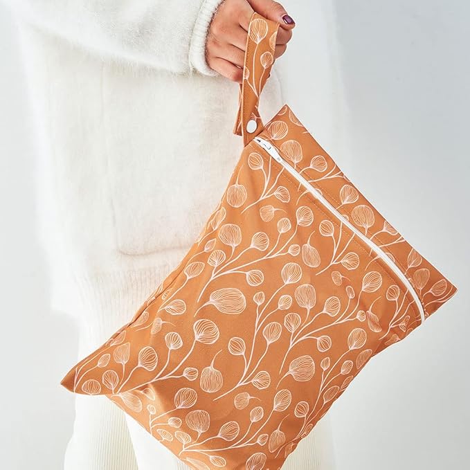 HappyFlute 9 Sets Newborn Baby Cloth Pocket Diapers One Size Adjustable Reusable Washable for Baby Boys and Girls(6-33 pounds,0-3 Years),One Wet Bag+4Diapers and 4Inserts