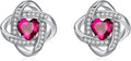 MEDWISE 925 Sterling Silver Birthstone Stud Earrings for Women Birthday Jewelry Gifts for Daughter Mother Women Valentines Day Gifts for Her