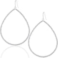Simulated Diamond Teardrop Dangle Earrings For Women - Gold or Silver Tone with Cubic Zirconia - Hypoallergenic and Safe for Sensitive Ears