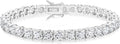 KRKC Tennis Bracelet for Women 14K White Gold Plated, AAAAA+ Classic Cubic Zirconia Bracelet with 2mm-5mm Width, Durable Gold Bracelets Jewelry Christmas Gift, Size 6.5-8 Inches Hypoallergenic
