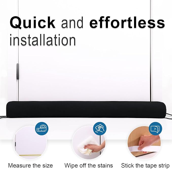 34 Inch Door Draft Stopper, Blocks Hot Cold Air - Image 5