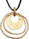 Boho Necklaces for Women Chunky Circle Necklace Layered Boho Circle Leather Choker Necklace Long Vintage Necklaces Bohemian Jewlery Gifts