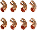 RLECS 8PCS 3/8inch ID 90 Degree Copper Elbow Short-Turn Copper Pipe Fitting by Unknown