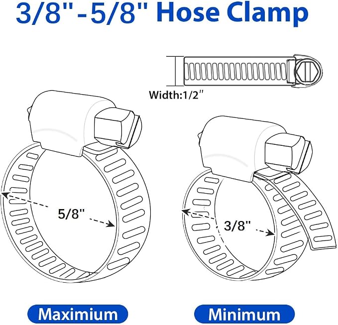 Hose Clamp, Stainless Steel Hose Clamps - Image 2