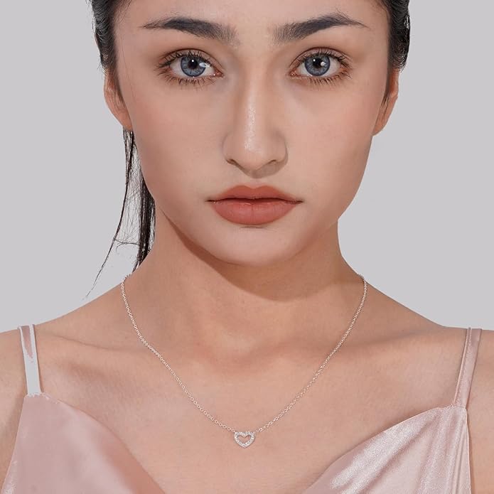 Layered Gold Necklaces for Women, Stackable 14K Gold Plated Necklace, Dainty Cross/Circle/Heart Pendant layered Necklace, Adjustable Dainty Gold/Silver Necklace Jewelry Set for Women