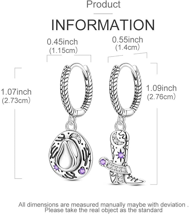 LAZA 925 Sterling Silver Hoop Earrings for Women, Hypoallergenic Huggie Butterfly Dangle Drop Earrings Colorful Flower Earrings Jewelry Gifts