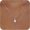 Diamond Pendant Necklace for Women, Dainty Gold Necklace 18k Gold Plated Paperclip Choker Necklaces Cute Open Oval Necklaces Simple Gold Necklace Jewelry Gifts for Women Trendy