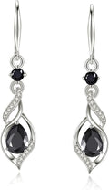 FANCIME Gift for Women Birthstone Dangle Earrings for Her Teardrop Birthstone Earrings S925 Sterling Silver infinity Love Birthday Gifts for Mom Women