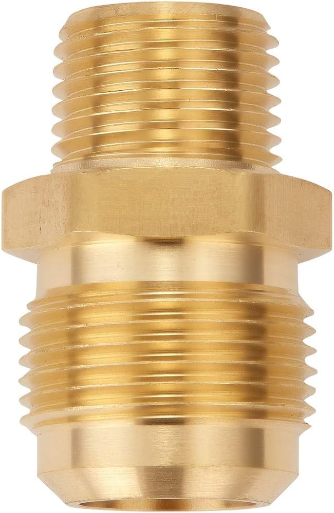 2 PCS Brass Gas Adapter 3/4" Flare x 1/2 Inch NPT Male Pipe Connector | Couples - Image 5