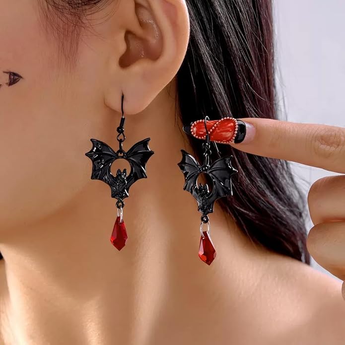 Multi-Color Gemstone Drop Earrings, Dangle Style, Hook Design