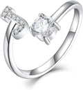 STARCHENIE Adjustable Initial Ring for Women 925 Sterling Silver Letters A-Z 26 Alphabet Rings Size 7