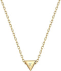 ChicSilver Personalized 925 Sterling Silver Dainty Small Heart/Star/Moon/Dot/Triangle Pendant Necklace for Women, Silver/Gold/Rose Gold/Black (with Gift Box)