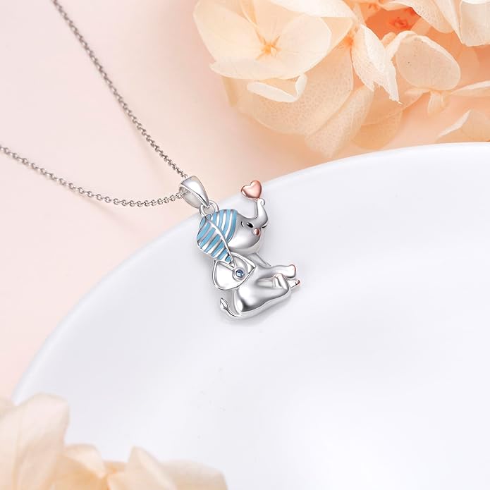 FLYOW 925 Sterling Silver Cute Animal Jewelry Hummingbird/Butterfly/Wolf/Corgi/Cat/Snake/Spider/Bat/Penguin/Bear/Opossum/Frog/Guinea Pig for Women Mother Friend Animal Lovers