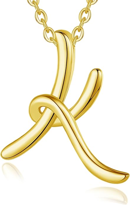 EUDORA Sterling Silver Initial Necklaces for Women, Classic 26 Letter Neckless Gifts for Girls, Sister, Mother Daughter, 18 inch Chain
