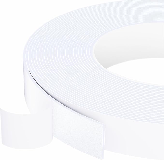 Foam Weather Stripping Door Seal, 1 Inch W x 1/17 Inch T x 33 Feet White Window by Unknown
