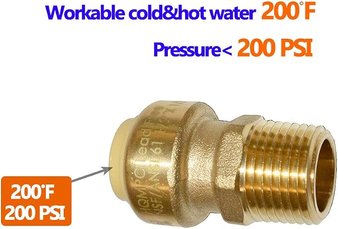 3/4" Pex Fitting Straight Coupling Push Fit PEX Fittings, Push-to-Connect Copper - Image 6