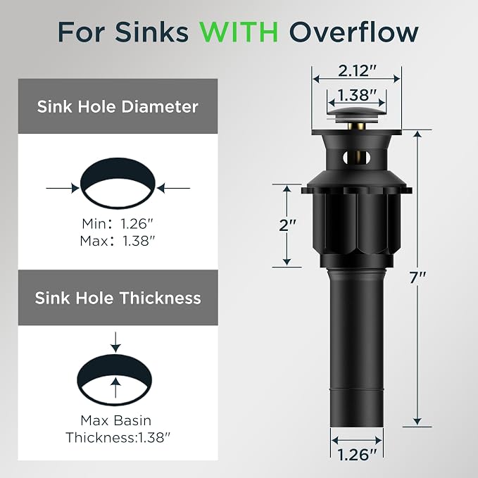 FORIOUS Bathroom Sink Drain - Image 2