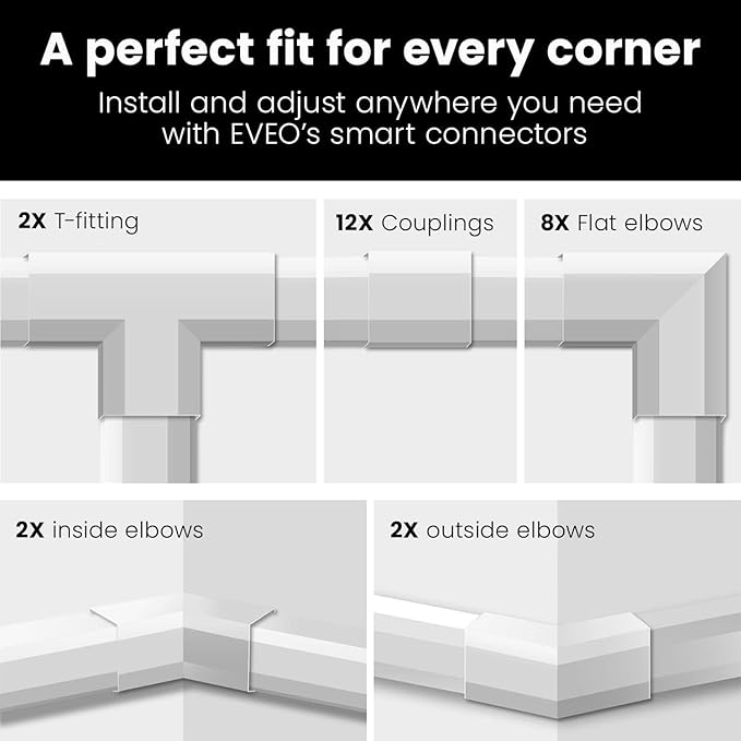 Cord Covers for Wires on Wall - 300in Cable Management Cable Hider - Cord - Image 6