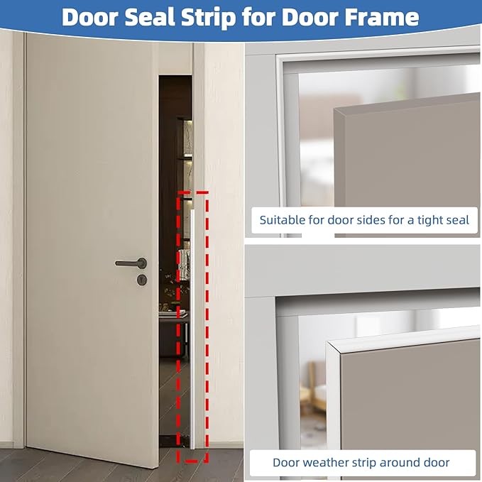 3 Pcs x196”Wedge Weather Stripping Door Seal Strip - Image 4