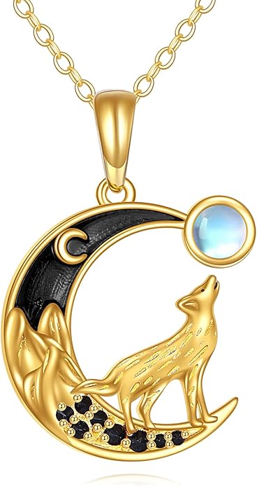 KECHO 14K Gold Animal Pendant Necklace - Dainty Zodiac & Pet Inspired Charm Necklace for Women - 16+1+1"