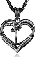 INFUSEU Unique Initial Necklaces for Women Girls Small Heart Letter Jewelry, Meaningful Personalized Gifts