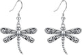 ONEFINITY Dragonfly Earrings 925 Sterling Silver Moonstone Leverback Dragonfly Dangle Drop Earrings Women Jewelry Gifts
